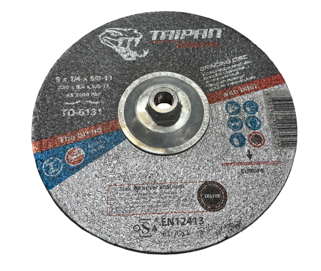 Taipan 9" x 1/4" x 5/8-11 Metal Grinding Disc