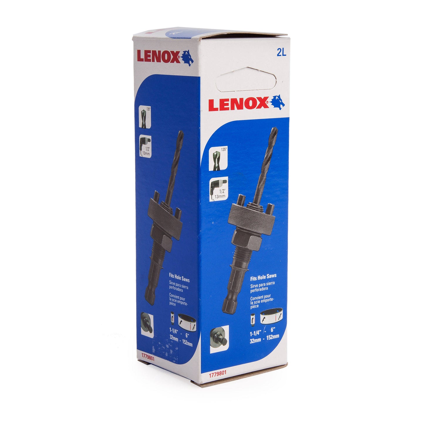 Lenox 2L Arbor with Pilot Drill fits Hole Saws 1-1/4" to 6"
