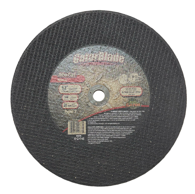 Gator 12" x 1/8" x 20mm Metal Cut-Off Wheel Type 1 for Gas Saws