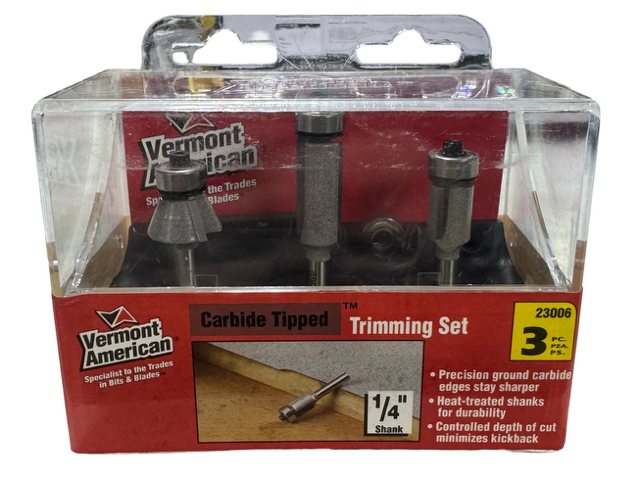 Vermont American 3-Piece Carbide Tipped Trimming Set 23006