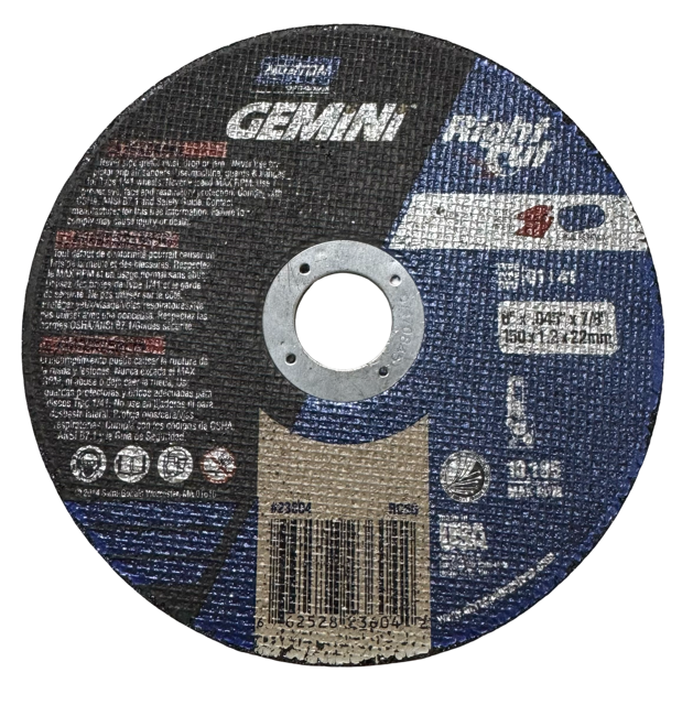 Norton GEMINI 6" x .045" x 7/8" Metal Cut-Off Wheel Type 1