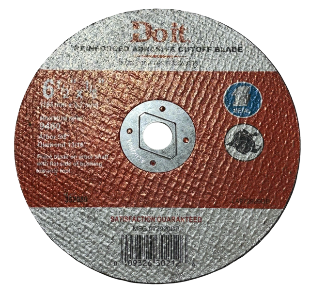 Do It Best 6-1/2" x 1/8" x 5/8" Reinforced Metal Abrasive Cut-Off Blade
