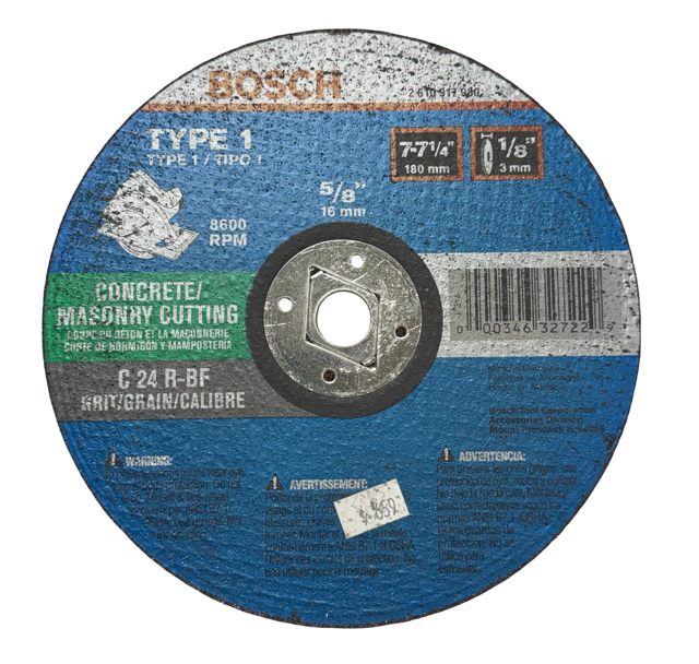 Bosch 7-7-1/4" x 1/8" x 5/8" Concrete/Masonry Cut-Off Wheel C24R-BF Type 1