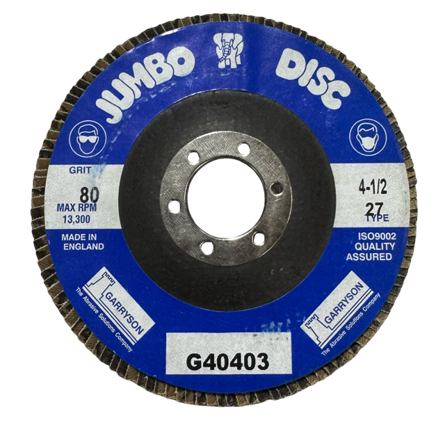 Garryson 4-1/2" x 7/8" Flap Discs 80 Grit T27