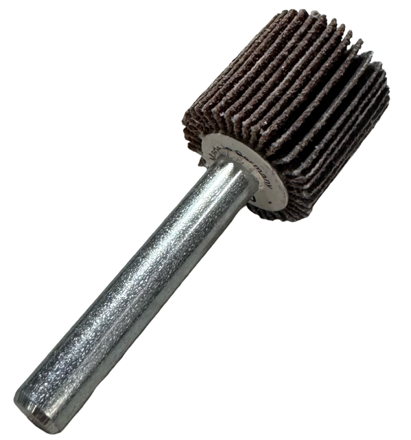 3/4" x 3/4" x 1/4" Mounted Flap Wheel 60 Grit Aluminum Oxide
