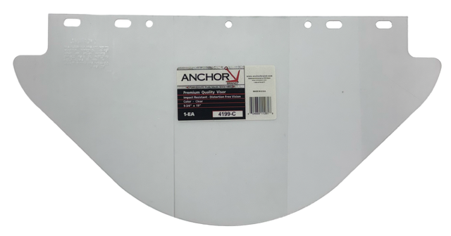 Anchor Premium Quality Visor 9-3/4" x 19", Clear Impact Resistant USA Made