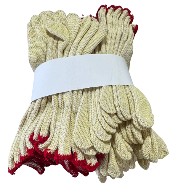 WPP Safety Gloves, Aramid Cotton Plated, Heavy Duty, Yellow, Size Small, 1Dozen