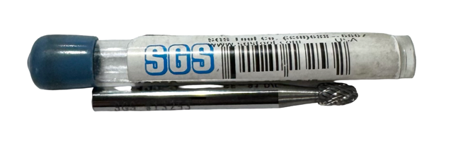 SGS 3/16" Carbide Burr Oval Shape SE-81 Double Cut 3/16" Shank USA