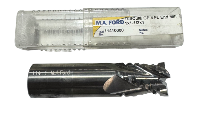 M.A. Ford 1" x 1" x 1-1/2" x 4" Carbide Chip Breaker End Mill 4 Flute USA Made