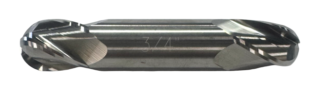 M.A. Ford 3/4" Carbide Ball Double End Mill 4 Flute Stub Length USA Made