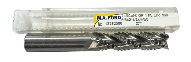 M.A. Ford 5/8" Carbide Chip Breaker End Mill 4 Flute TuffCut USA Made