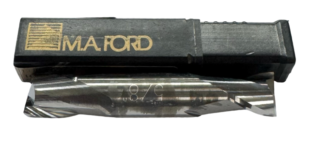 M.A. Ford 5/8" Carbide Double End Mill 2 Flute Stub Length USA Made