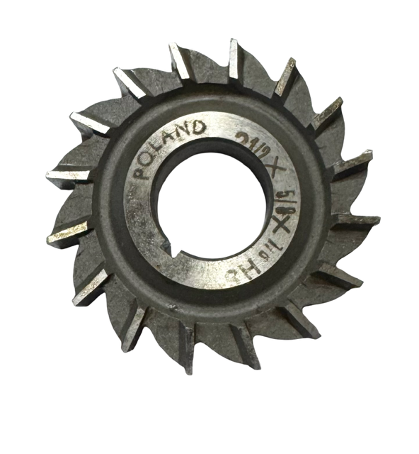 2-1/2" x 5/8" x 7/8" HSS Straight Tooth Side Milling Cutter