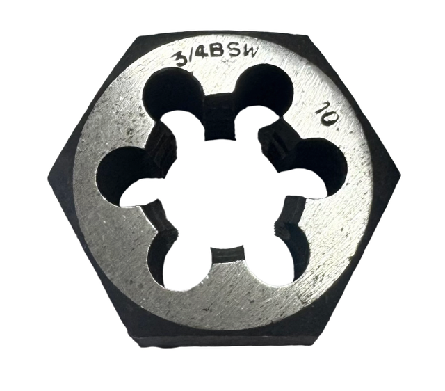 3/4"-10 BSW Carbon Steel Hex Die - Right Hand