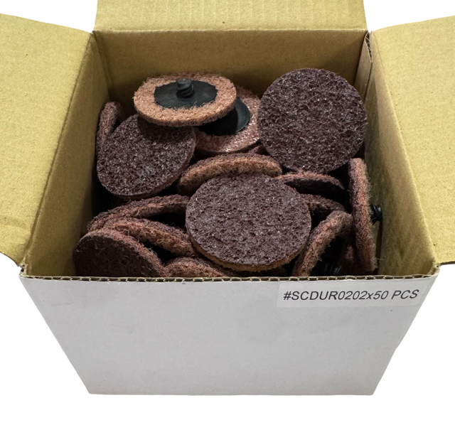 2" Roloc Surface Conditioning Discs, Medium, Roll Lock Type R Discs 50 Pack
