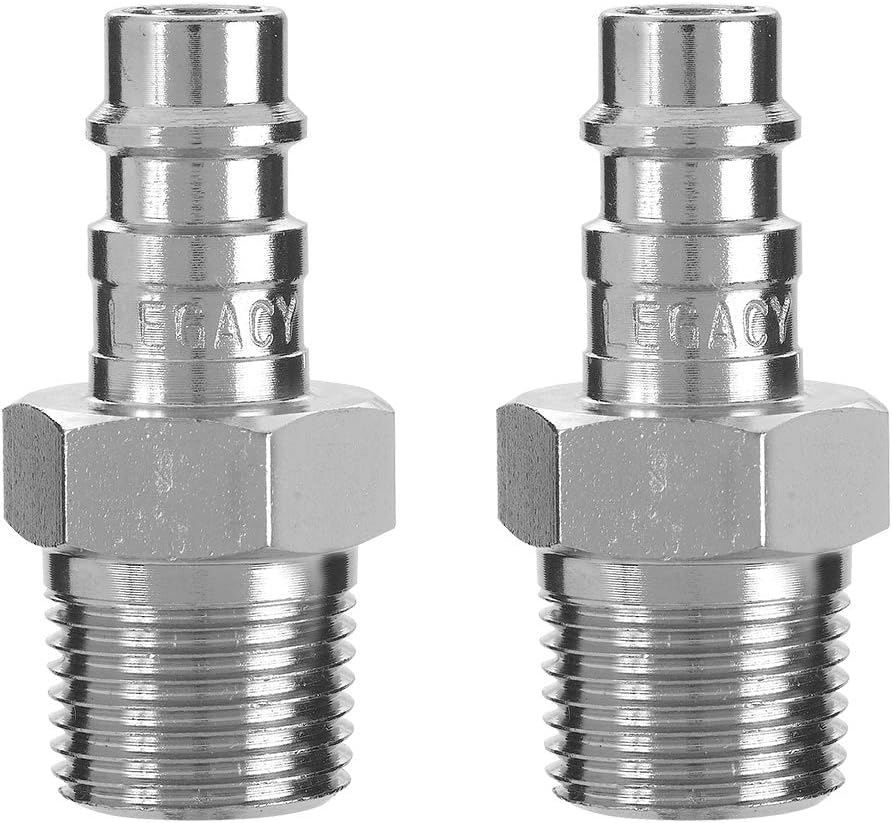 Flexzilla Pro High Flow Plug 1/4" Body, 3/8" MNPT, 2-Pack