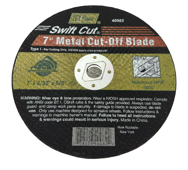 Ivy Classic 7" x 3/32" x 5/8" Metal Cut-Off Blade 40082
