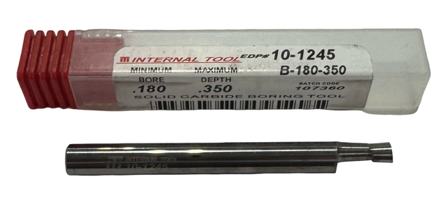 Internal Tool Solid Carbide Boring Tool .180" Bore, .350" Depth, 1/4" Shank