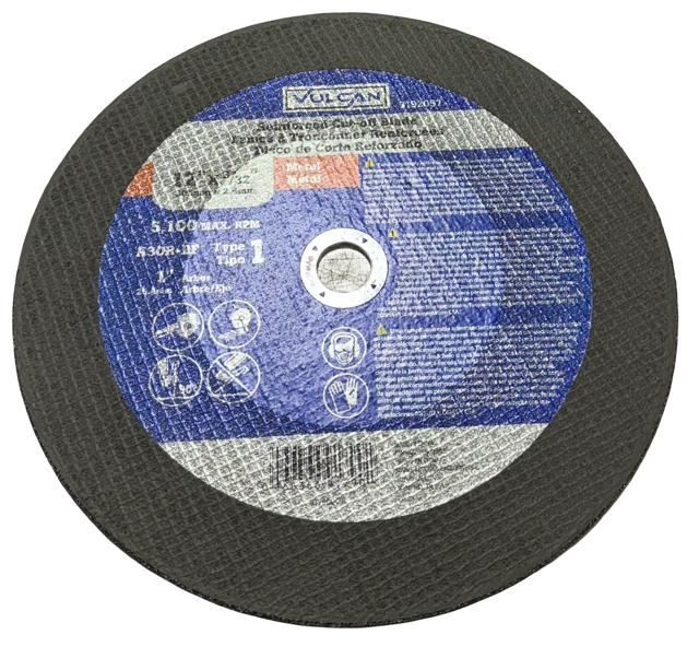 Vulcan 12" x 3/32" x 1" Reinforced Metal Cut-Off Blade Type 1