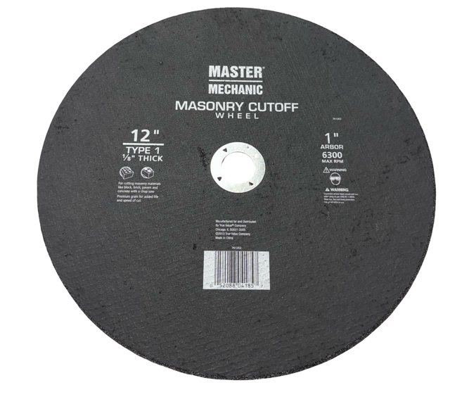 Master Mechanic 12" x 1/8" x 1" Concrete & Masonry Portable Saw Cut-Off Wheel