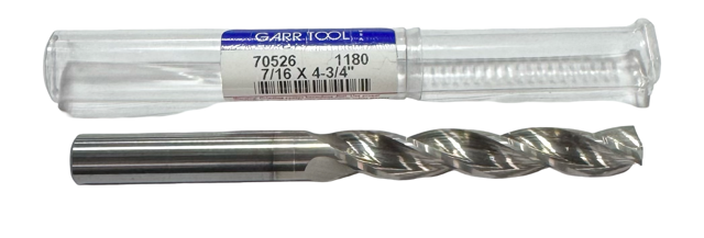 Garr 7/16" High Performance Solid Carbide Drill 3 Flute Alumastar Coated