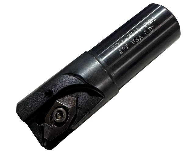 APT 1-1/2" Dyna-Mill Indexable End Mill, 1-1/4" Shank, 2 Flute USA Made
