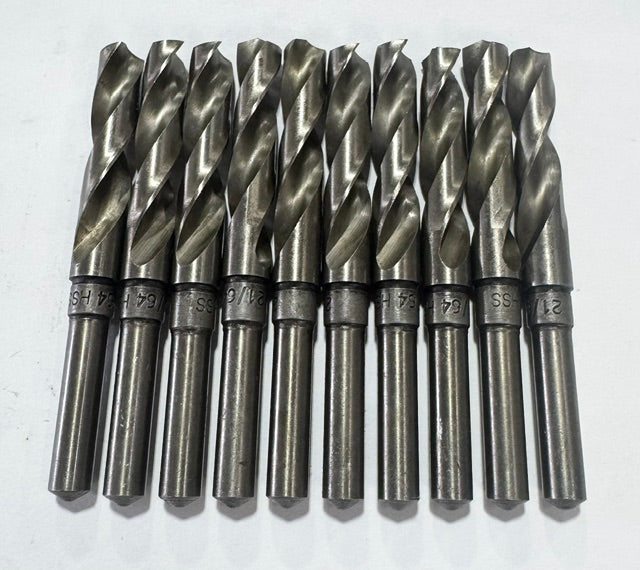21/64" HSS Drill Bit 1/4" Shank Drills 10 Pack