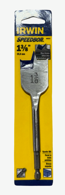 Irwin Speedbor 1-3/8" Blue-Groove Spade Bit 88822