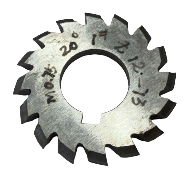 No.1 Involute Gear Cutter, 0.75 Module, 20° PA, 1-1/2" OD, 5/8" Hole"