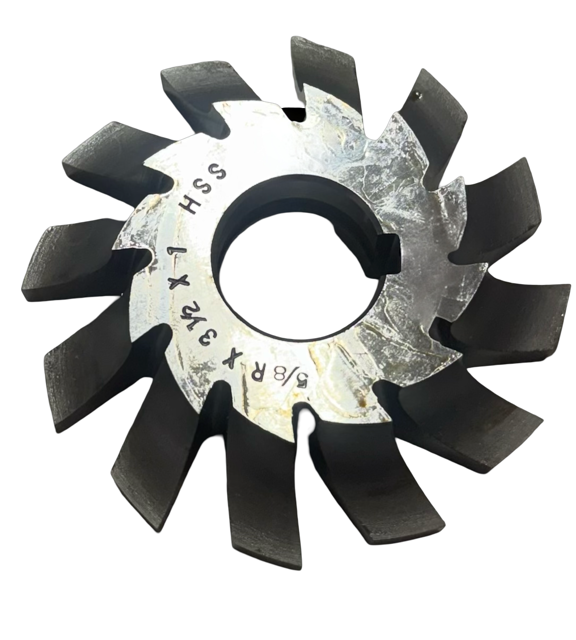 HSS 3-1/2" Right Hand Corner Rounding Milling Cutter, 5/8" Radius, 1" Hole