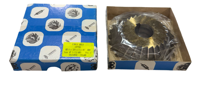 Dolfa 4" x 3/4" x 1" HSS 45° Single Angle Milling Cutter