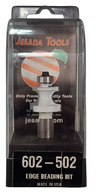 Jesada 1" Carbide Tipped Edge Beading Router Bit, 1/2" Shank, 3/8" Bead, USA Made