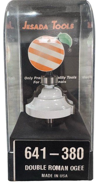 Jesada 1-9/16" Carbide Tipped Double Roman Ogee Router Bit 1/4" Shank, 1/4" Radius USA Made
