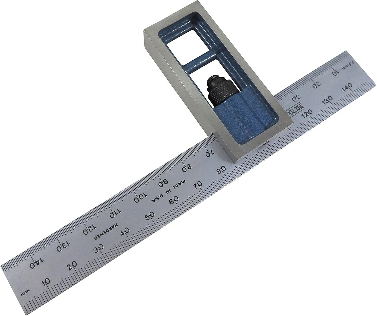 PEC Tools 150mm Double Machinist Square, 1mm, 0.5mm Graduation USA Made