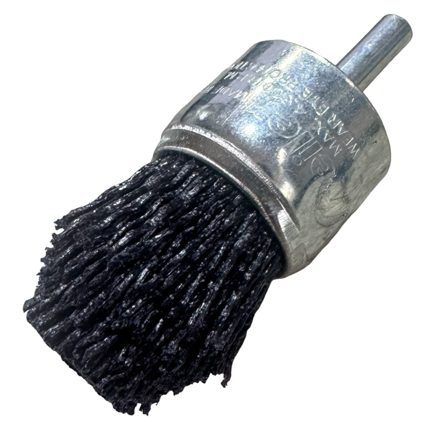 Weiler 1" FME-Compliant Black Nylox Controlled Flare End Brush .035" Ceramic USA Made
