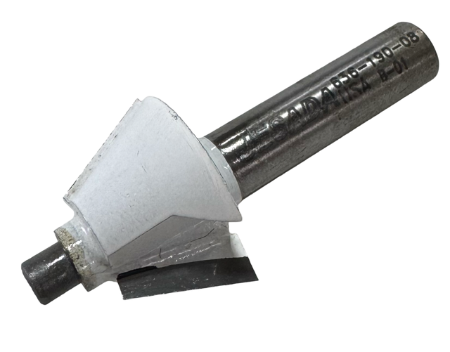 Jesada 3/4" Router Bit Carbide Tipped Chamfer Bit 8mm Shank 25° Angle USA Made
