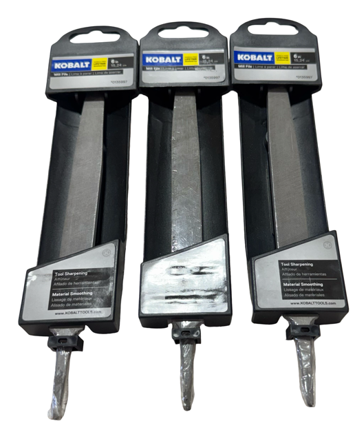 Kobalt 6" Mill File Single Cut Bastard Tooth 3 Pack K6BM