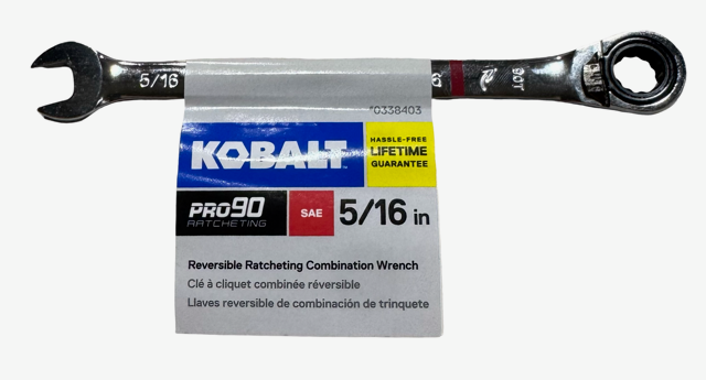 Kobalt 5/16" Reversible Ratcheting Combination Wrench 12 Point