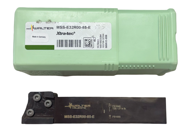 Walter MSS-E32R00-85-E Indexable Grooving Toolholder 1-1/4" x 1"
