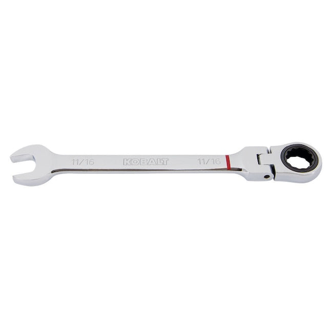 Kobalt 11/16" Flex Head Ratcheting Combination Wrench 12 Point 90-Tooth