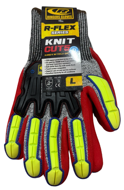 R-Flex Safety Gloves Nitrile Impact Protection PPE Work Gloves Size Large