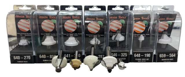 Jesada 12 Piece Ogee Carbide Tipped Router Bit Assortment USA Made