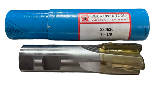 Rock River 1-1/8" Carbide Tipped End Mill 4 Flute 1" Shank USA Made