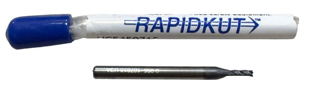 RapidKut .065" Carbide Miniature End Mill 4 Flute .005" Radius AlTiN USA Made