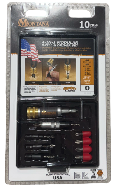 Montana 10 Piece 4-in-1 Modular Drill & Drive Set USA Made MB-63123