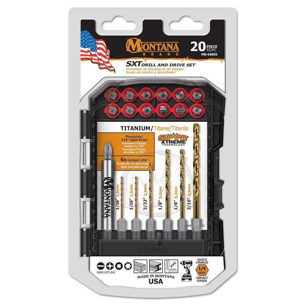 Montana 20 Piece Impact Grade Drill & Drive Set USA Made