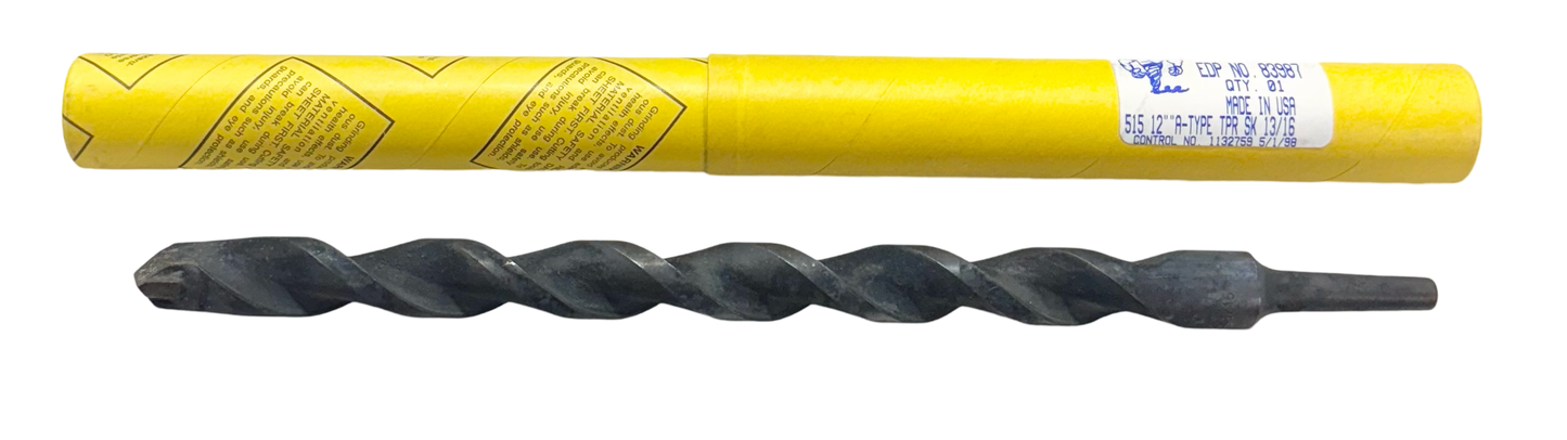 13/16" x 12" Carbide Tipped Percussion Hammer Drill "A" Type Taper Shank USA Made