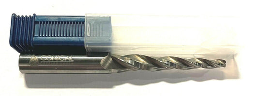 3/16" Solid Carbide Tapered End Mill .060 Corner Radius 3° 3FL USA Made