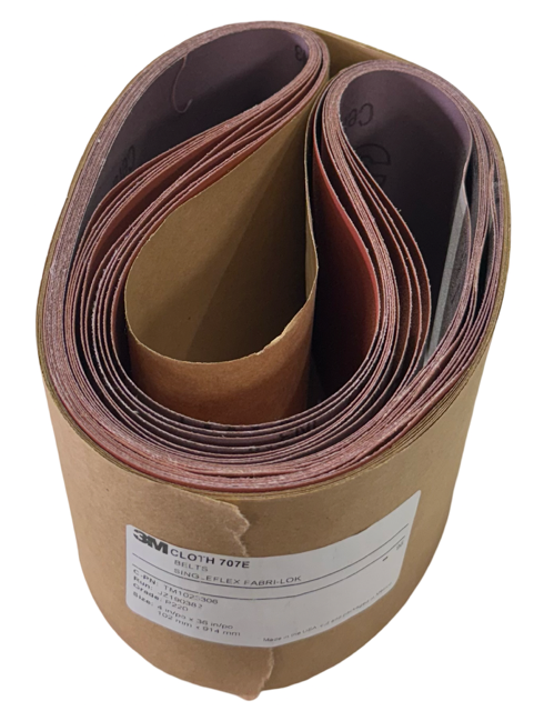 3M Cloth 707E 4" x 36" Sanding Belts 220 Grit Ceramic 10 Pack