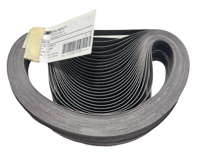 3M Trizact 1/2" x 24" Cloth Sanding Belts 80 Grit Aluminum Oxide 50 Pack